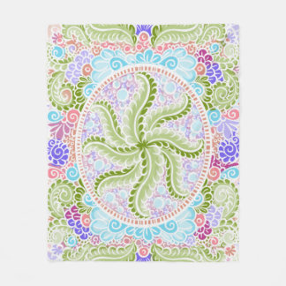 Cobertor De Velo Pastel Nature Mandala Art