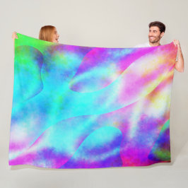 Cobertor De Velo Pastel Neon Rainbow Gradient Art