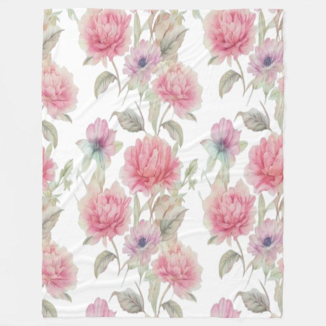 Cobertor De Velo Pastel Petals Fleece Blanket (Frente)