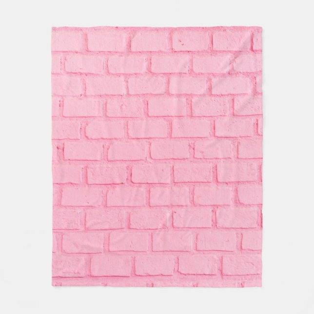Cobertor De Velo Pastel pink brick background wall texture. pink re (Frente)