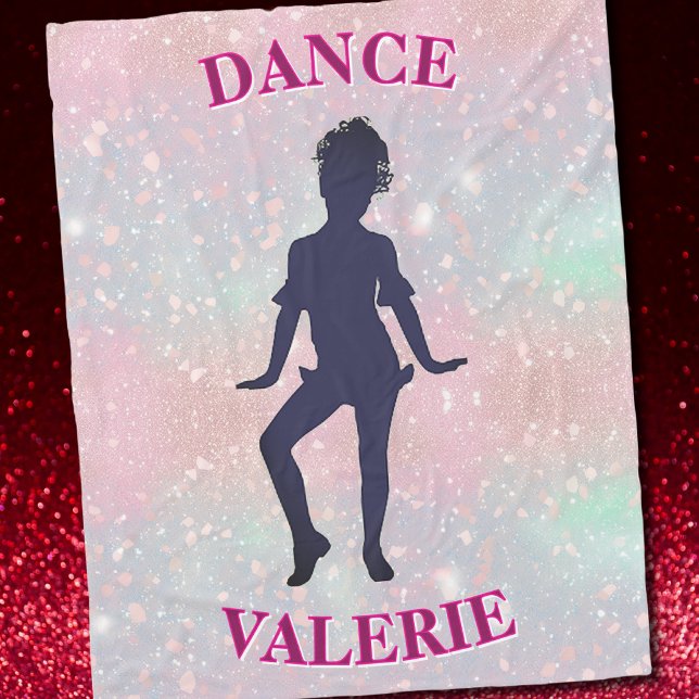 Cobertor De Velo Pastel Pink Dance Girl Personalizada (Glam Dance Blanket)