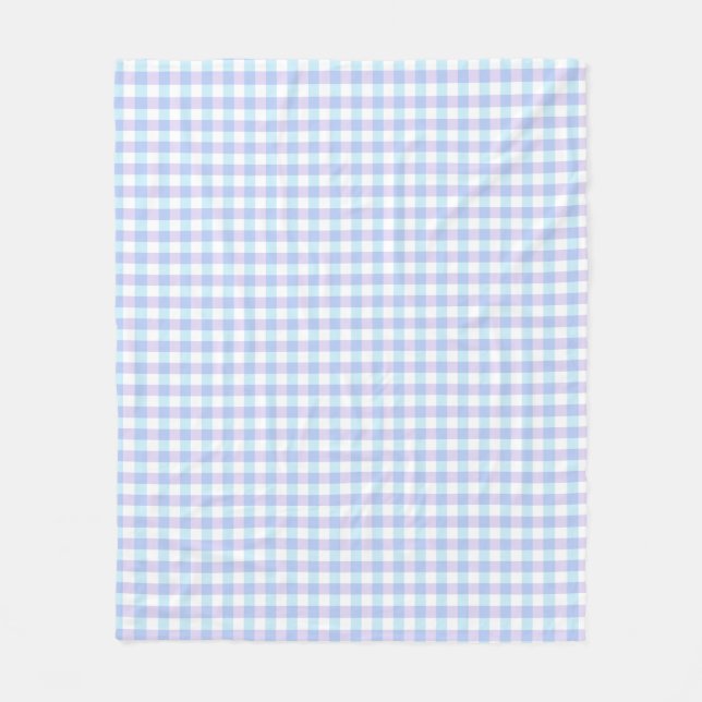 Cobertor De Velo Pastel Purple Gingham (Frente)