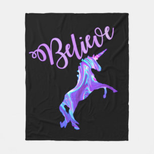 Cobertor De Velo Pastel Rainbow Acredita no Unicorn