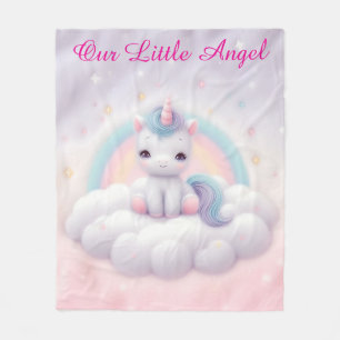 Cobertor De Velo Pastel Rainbow Unicorn Blanket