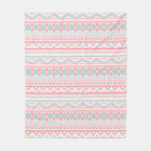 Cobertor De Velo Pastel Tribal Fleece Blanket, Médio