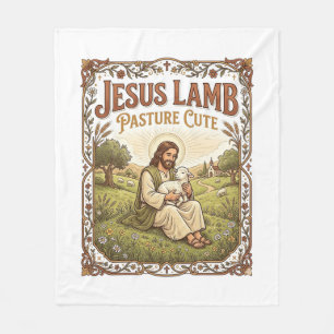 Cobertor De Velo Pasto de Cordeiro Jesus Fofo Pasto de Cordeiro Jes