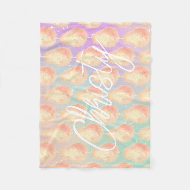 Cobertor De Velo Pasto roxo de pêssego de pêssego de algodão doce (Frente)