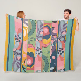 Cobertor De Velo Patch Floral abstrato
