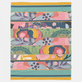 Cobertor De Velo Patch Floral abstrato