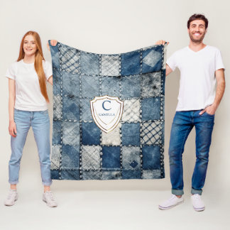 Cobertor De Velo Patches personalizados de denim para você