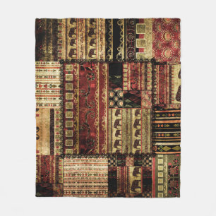 Cobertor De Velo Patchwork Africano: Grunge Impressão Background