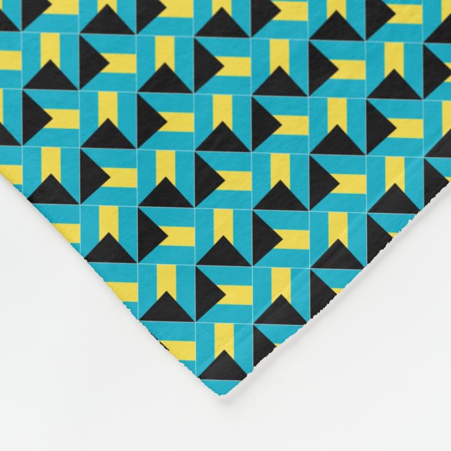 Cobertor De Velo Patchwork Bahamas Flag Patterno (Quina)