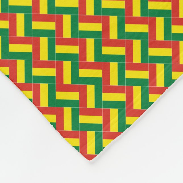 Cobertor De Velo Patchwork Bolivia Flag Patterno (Quina)