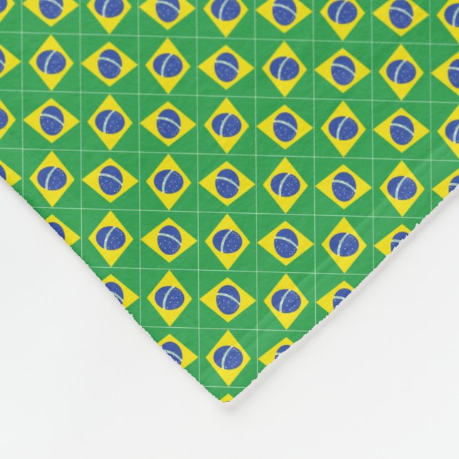 Cobertor De Velo Patchwork Brazil Flag Patterno (Quina)