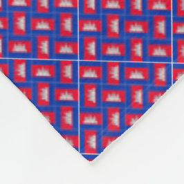 Cobertor De Velo Patchwork Cambodja Flag Pattern