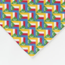 Cobertor De Velo Patchwork Comoros Flag Pattern