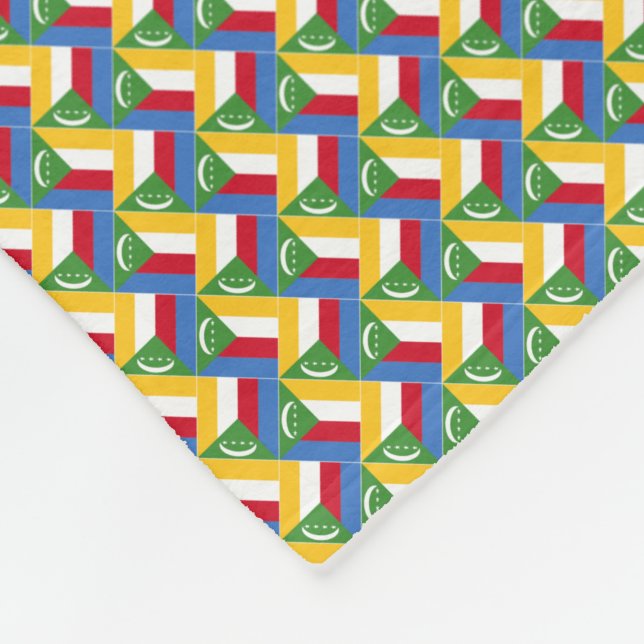 Cobertor De Velo Patchwork Comoros Flag Pattern (Quina)