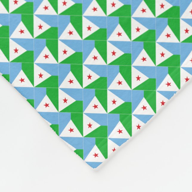 Cobertor De Velo Patchwork Djibouti Flag Patterno (Quina)