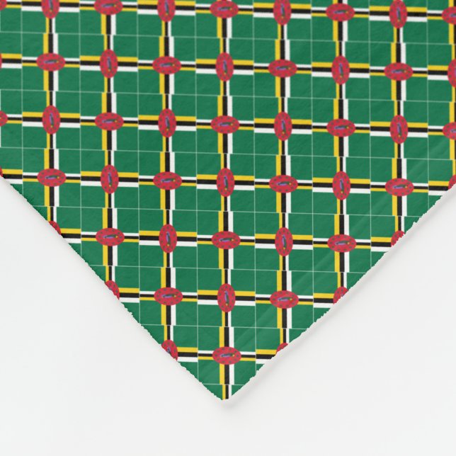Cobertor De Velo Patchwork Dominica Flag Patterno (Quina)