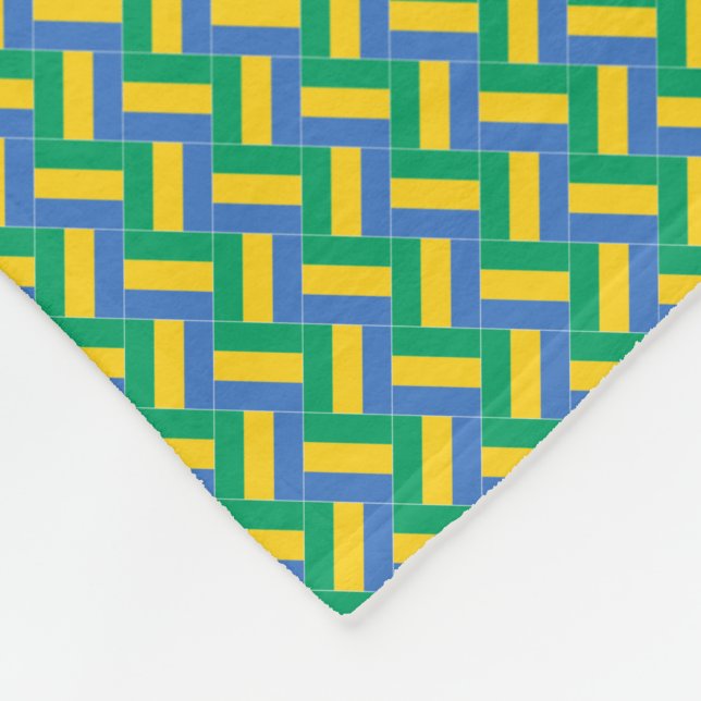 Cobertor De Velo Patchwork Gabon Flag Patterno (Quina)