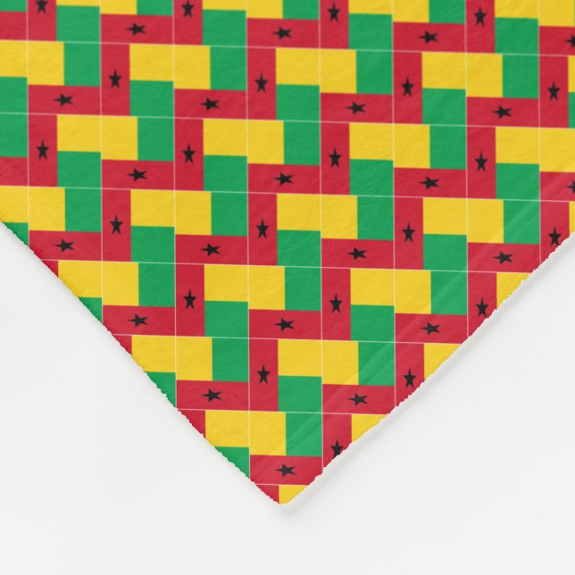 Cobertor De Velo Patchwork Guiné-Bissau Flag Patterno (Quina)