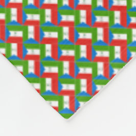 Cobertor De Velo Patchwork Guiné Equatorial Flag Standard
