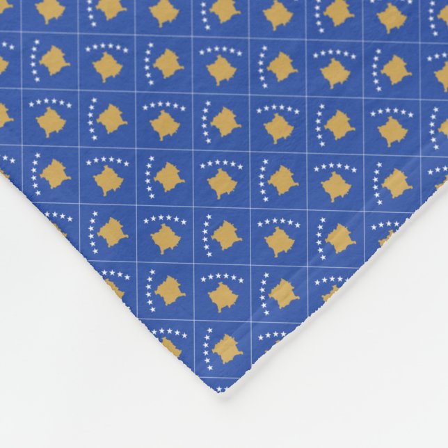 Cobertor De Velo Patchwork Kosovo Flag Pattern (Quina)