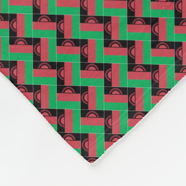 Cobertor De Velo Patchwork Malawi Flag Pattern (Quina)