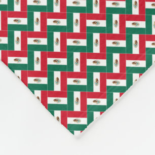 Cobertor De Velo Patchwork Mexico Flag Patterno