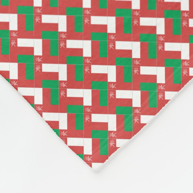 Cobertor De Velo Patchwork Oman Flag Patterno (Quina)