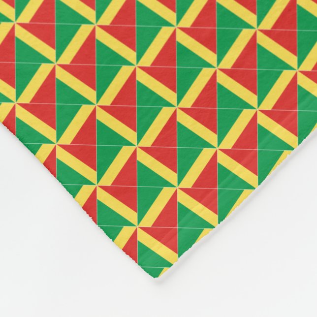 Cobertor De Velo Patchwork República do Congo — Padrão de Bandeira (Quina)