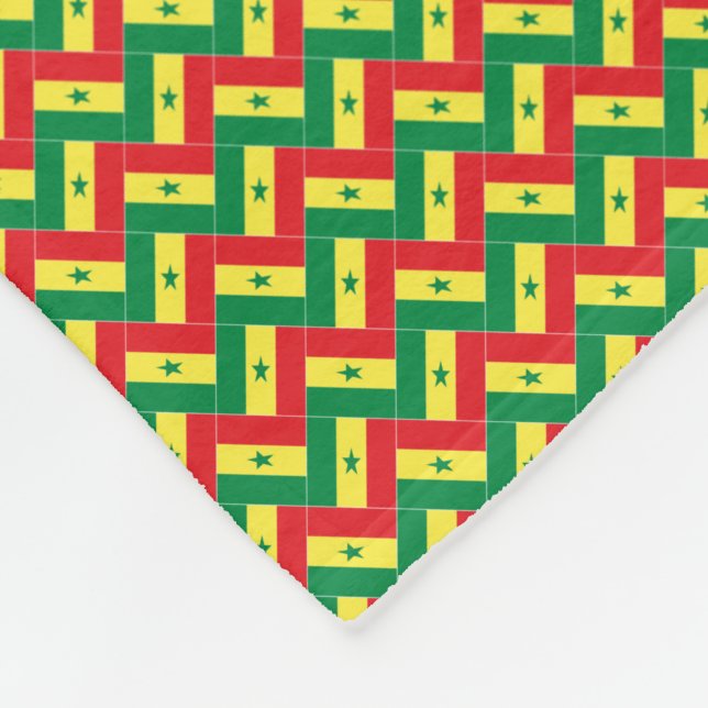 Cobertor De Velo Patchwork Senegal Flag Pattern (Quina)
