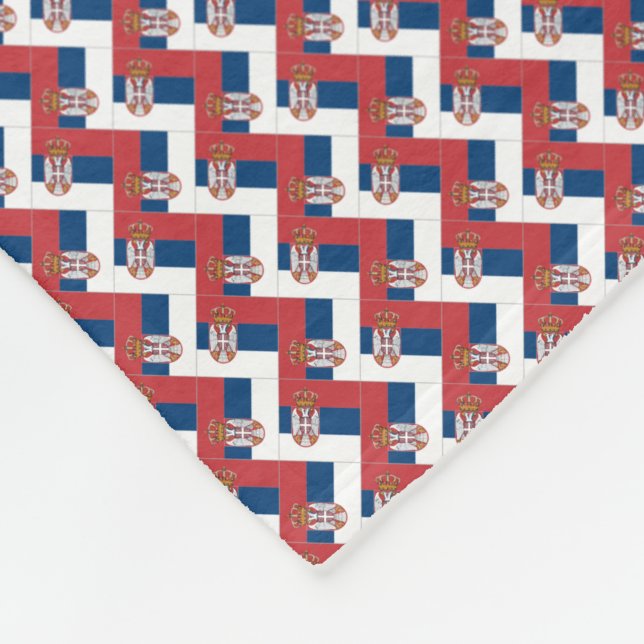 Cobertor De Velo Patchwork Sérvia Flag Pattern (Quina)