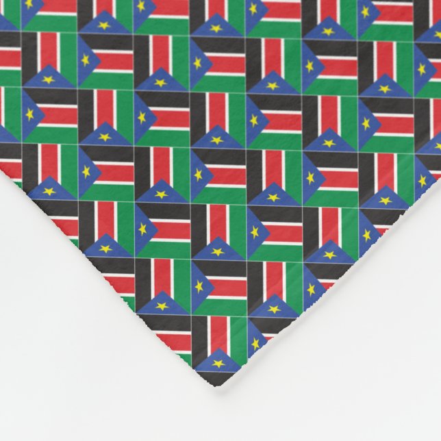 Cobertor De Velo Patchwork South Sudan Flag Patterno (Quina)