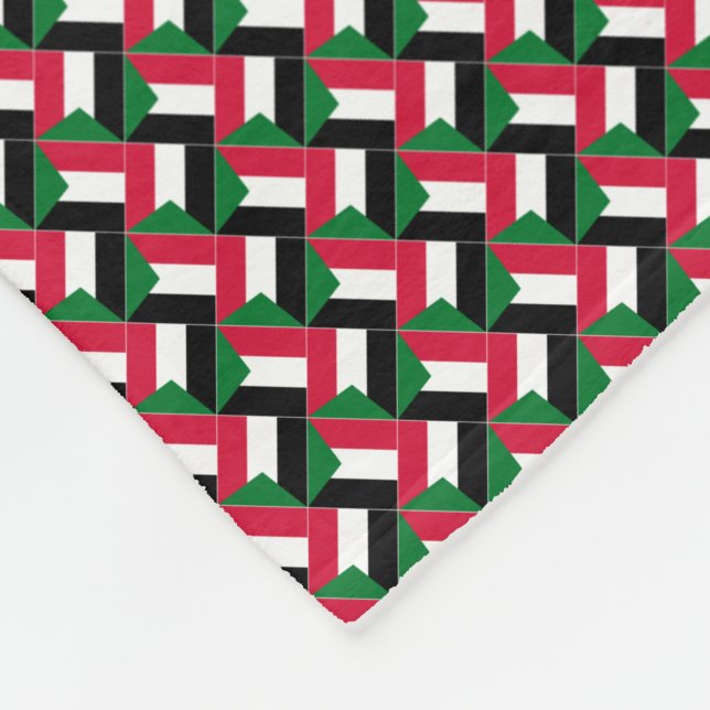 Cobertor De Velo Patchwork Sudan Flag Patterno (Quina)