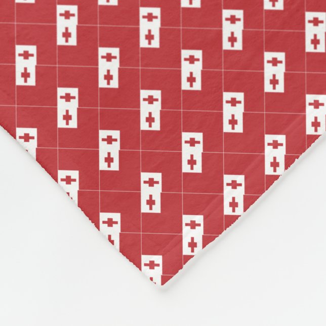 Cobertor De Velo Patchwork Tonga Flag Patterno (Quina)