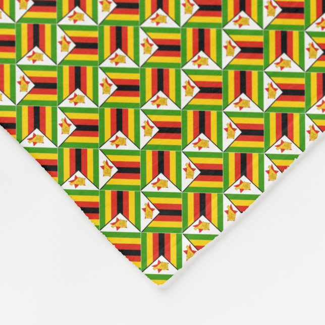 Cobertor De Velo Patchwork Zimbabwe Flag Patterno (Quina)