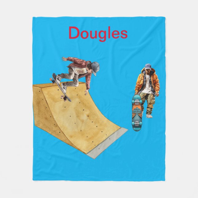 Cobertor De Velo Patinação de amigos (Frente)