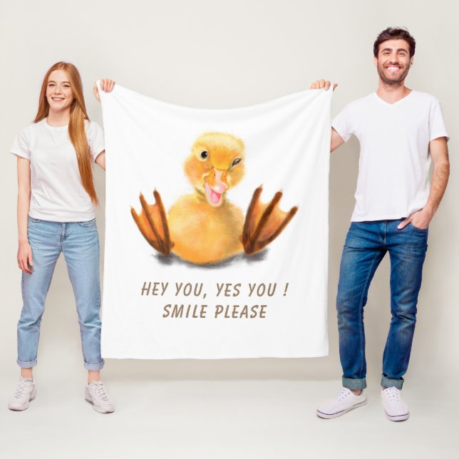 Cobertor De Velo Pato Amarelo Engraçado Reproduzindo Piscar os olho (In Situ)