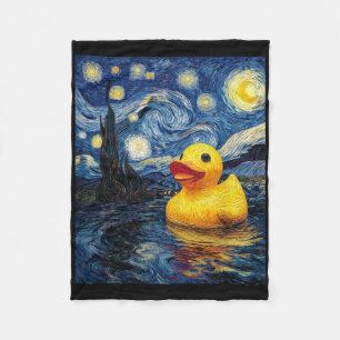 Cobertor De Velo Pato de Borracha Van Gogh Estilo Noite Estrelada