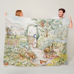 Cobertor De Velo Pato-de-poça Jemima no jardim