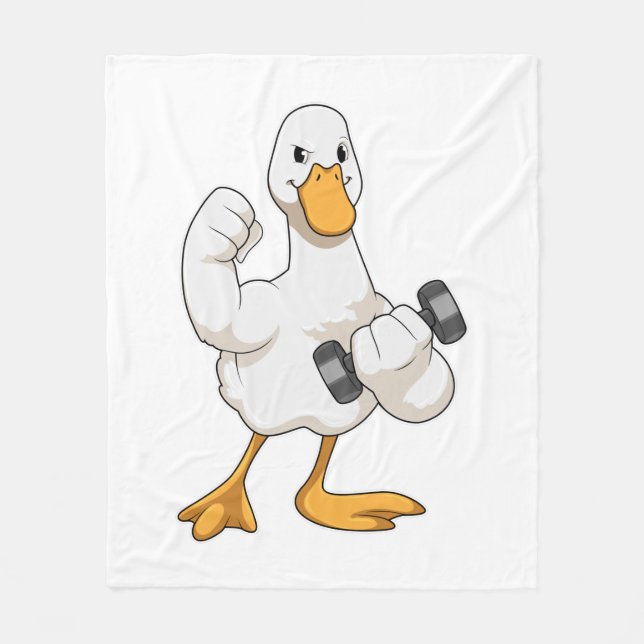 Cobertor De Velo Pato em Bodybuilding com Dumbbell (Frente)