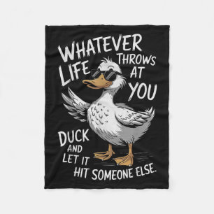 Cobertor De Velo Pato Engraçado Camisa Engraçada Citando Camisetas 