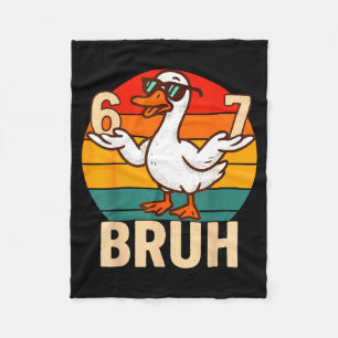Cobertor De Velo Pato Retro Engraçado Bruh 6 7 Meme Crianças Adoles