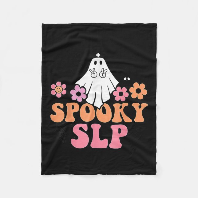 Cobertor De Velo Patologista Cute Ghost da Linguagem de Slp Spooky (Frente)