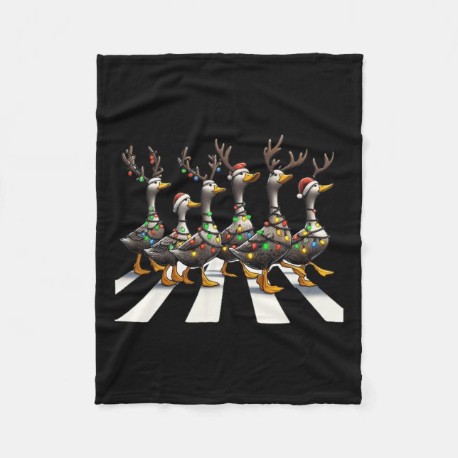Cobertor De Velo Patos de Natal Bons Animais de Natal Patos (Frente)