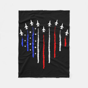 Cobertor De Velo Patriot Julho 4º Voo Jets Avião Usa Flag Ki