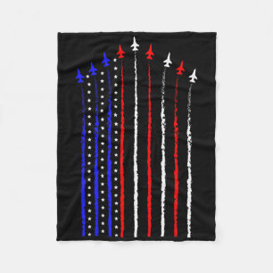 Cobertor De Velo Patriot Julho 4º Voo Jets Avião Usa Flag Ki