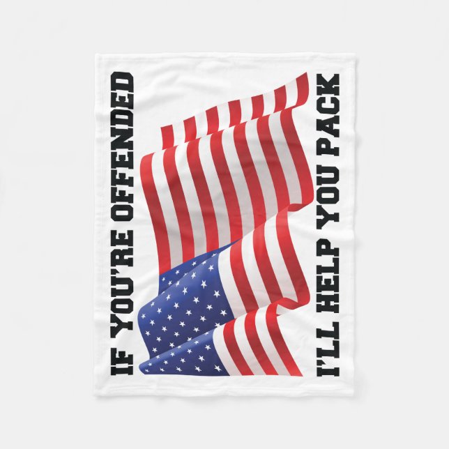 Cobertor De Velo Patriota Americano (Frente)