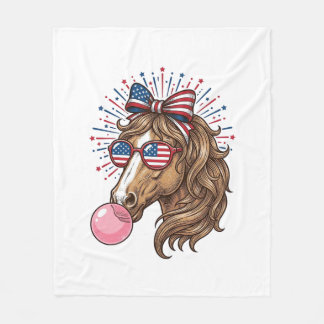 Cobertor De Velo Patriotic Horse Bubble Gum Vintage Vector Shirt De